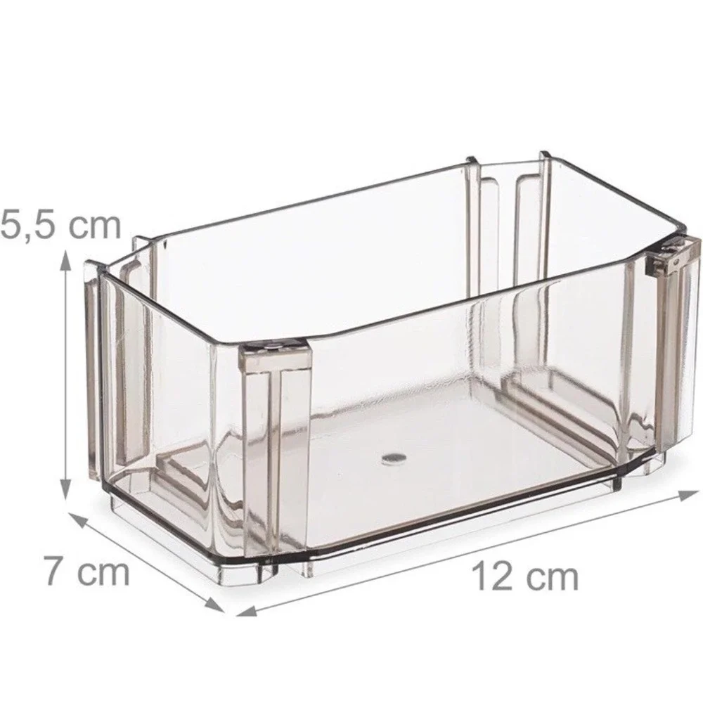 Clear Stackable Storage Drawer‎ Organizers Bins Makeup Craft Office 12 pack